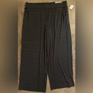 Maurices Black and Gray Striped Pants NWT